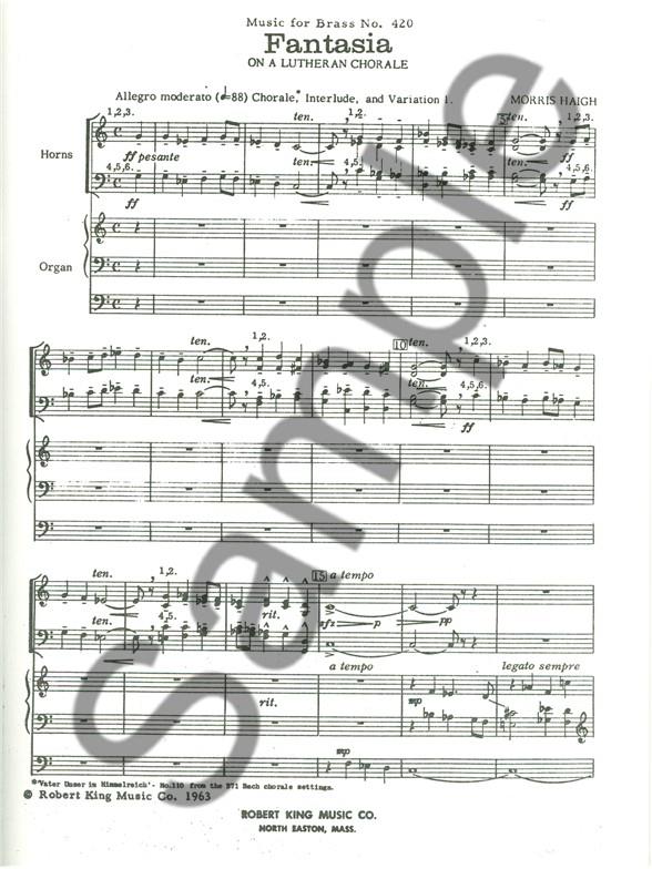 Morris Haigh: Fantasia on a Lutheran Chorale